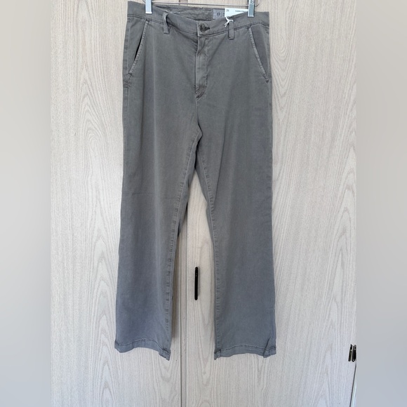 NWT AG Denim Caden Straight, Relaxed Chino, Sulphur Pebble Grey, size 26 - Picture 9 of 15